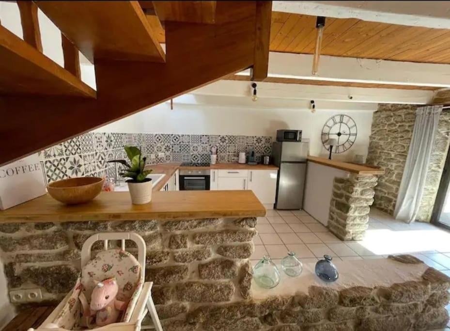 Plobannalec Maison De Pecheur Bord De Mer Bois Et Pierre 6-8 Pers מראה חיצוני תמונה